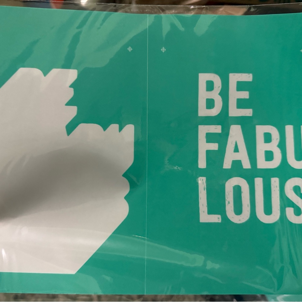 Chalk Couture 'Be Fabulous' Wall Art - Teal and White